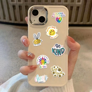 Lot de 50 autocollants Be Kind imperméables pour coques de téléphone et PC