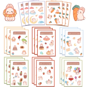 Kawaii Cartoon Bunny Cheese Stickers Original Colorful Animal DIY Scrapbooking Phone Case Decoration Journal Decorative Stickers