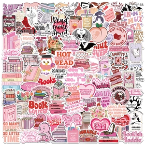 Bookish Reading Stickers Set Literary Waterproof PVC Decals For Laptop Skateboard Suitcase Scrapbooking Journal Decoration
