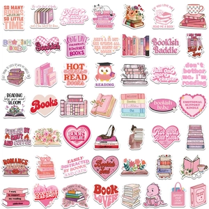 Set of 102 Bookish stickers for laptop and DIY projects with reading slogans