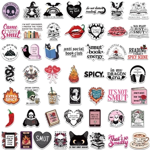 50 Pcs Smut Bookish stickers set for laptop and luggage with spicy booktok designs