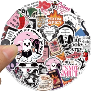 50pcs waterproof Smut Bookish stickers for DIY laptop and water bottle decoration