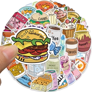 50 pieces of waterproof snack club cartoon stickers for DIY luggage and skateboards