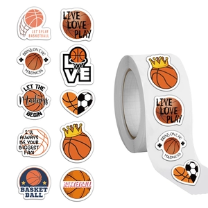Cartoon Basketball Theme Washi Paper Stickers Waterproof Sports Patterns For DIY Laptop Water Bottle Phone Case Decoration