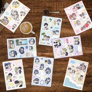DIY cartoon school holiday decorative stickers set for journals and waterproof phone cases