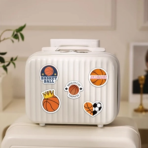 500pcs basketball cartoon stickers set on a white suitcase with waterproof vinyl designs