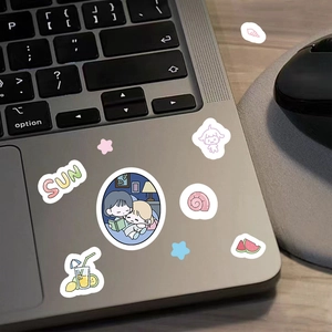 8 sheets of waterproof cartoon academy stickers for DIY laptops and luggage decor