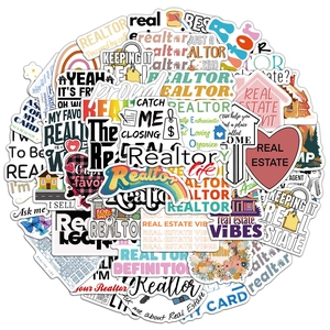 Professional Real Estate Realtor Stickers Waterproof PVC Decals For Laptop Luggage Phone Case Decorative Career Stickers