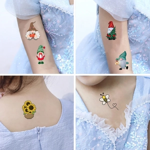 Tatuaggi temporanei di gnomi e girasoli per decorazioni di feste di compleanno