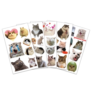 Gros plan de tatouages éphémères de chats mignons pour fêtes d'enfants et cadeaux