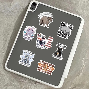 50 funny animal quotes stickers for laptop and luggage decoration in matte finish