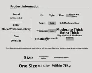 Size chart for crotchless silk stockings including height and weight fit recommendations