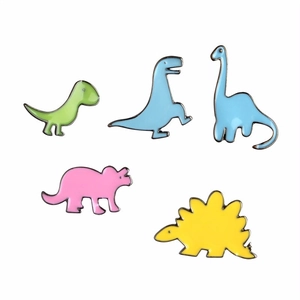 Mignon Dinosaure Dessin Animé Émail Pin Set Alliage Animal Broche Pour Sac à Dos Vêtements Décoration Accessoire Femmes Enfants
