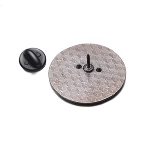 Creative geometric clown metal badge back with non-slip texture and rubber butterfly clasp