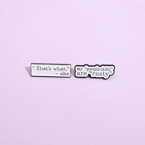 Creative Geometric Speech Bubble Alloy Brooch With Humorous English Quote Enamel Pin Fashion Accessory For Bags Clothes Unisex