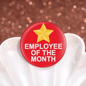 Badge Rond en Fer-blanc Broche Slogan Employé Du Mois Dites Non Aux Enfants Drogues Alliage De Zinc Pentagramme Décoratif