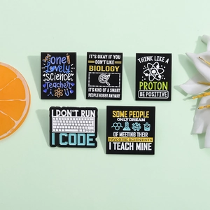Science Biology Programming Enamel Brooch Pin Set Think Like A Proton I Code Badge For Teachers Students Smart Gifts
