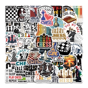 Waterproof PVC International Chess Game Stickers For Laptop Water Bottle Luggage DIY Graffiti Decor Stickers Decals