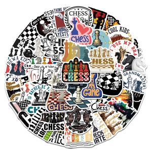 Waterproof chess game graffiti stickers set for laptops and water bottles decoration