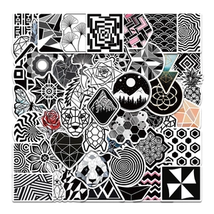 Waterproof Geometric Graffiti Stickers For Laptop Suitcase Skateboard PVC Matte Film Art Decorative Decals DIY Decoration