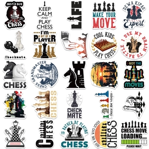 Pack of 25 waterproof chess game graffiti stickers for laptop and bottle decoration