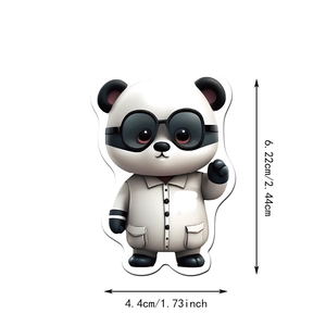 Detailansicht Cartoon-Panda-Aufkleber mit Maßen 6,22 cm x 4,4 cm für Laptop-Deko