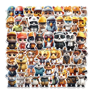 Cartoon Berufs Tier Aufkleber Set Wasserdicht Beruf Tier Aufkleber Für Laptop Gepäck Skateboard Vinyl Bedruckt Dekor
