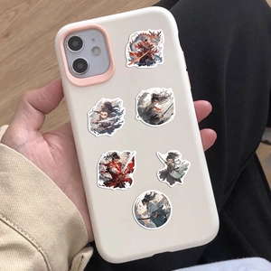 50 pieces of ancient Chinese swordsman stickers on a phone case for decoration