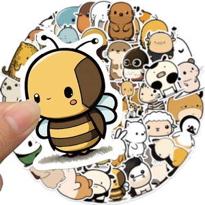 Lot de 50 autocollants animaux mignons pour ordinateur portable et décoration