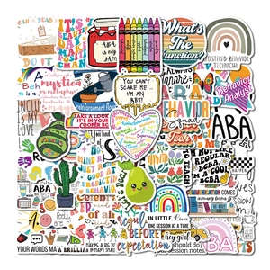 ABA Applied Behavior Analysis Waterproof Stickers PVC Matte Motivational Quotes Decals For Laptop Water Bottle Phone Hand Ledger Decor
