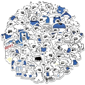 Vue détaillée d'autocollants de chiens de dessins animés pour décoration DIY