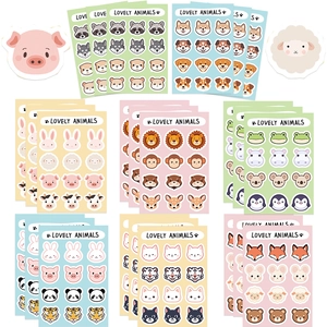 Cute Cartoon Animal Reward Stickers PVC Waterproof Decorative Label For Kids Teacher Scrapbooking Diary Laptop Journal Decoration
