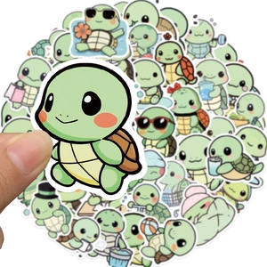 50pcs cute cartoon sea turtle stickers for DIY luggage and laptop decoration