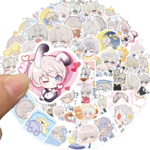 60 pieces of cute cartoon boy stickers for laptop and luggage in various fun poses
