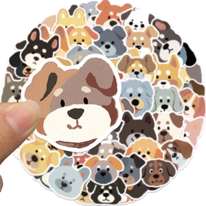 Collection of cute cartoon dog stickers for DIY decoration on laptops and notebooks