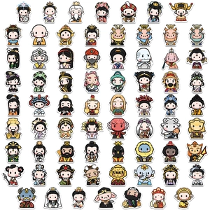 70 PZ adesivi cartoon Viaggio in Occidente per decorazione laptop e valigie DIY