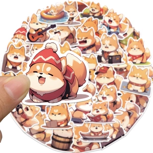 50pcs cute Shiba Inu cartoon stickers for scrapbooking and DIY phone cases