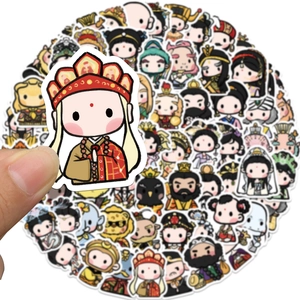 Set di 70 adesivi impermeabili in PVC Journey to the West per valigie e laptop
