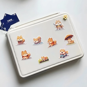 Set of 50 cute Shiba Inu stickers for DIY laptop and phone case decoration