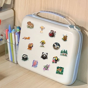 50pcs cute forest animal stickers for laptop and notebook decoration, waterproof vinyl decals