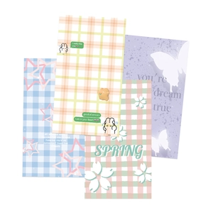 Set of 8 creative aesthetic scrapbook card stickers in pastel macaron colors with cute motifs