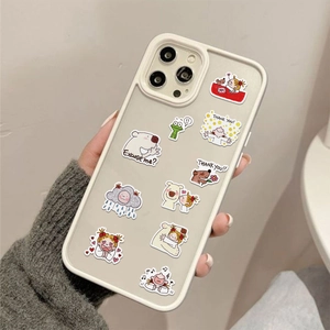 60pcs cute cartoon girl stickers set for decorating transparent phone case or laptop