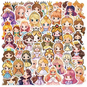 Cute Cartoon Princess PVC Waterproof Decorative Stickers Set For Notebook Fridge DIY Scrapbooking For Girls Kids