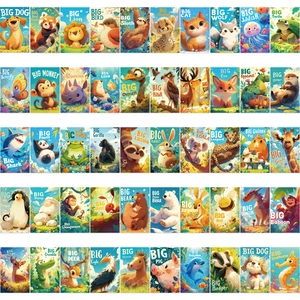 Lot de 50 autocollants d'animaux mignons pour enfants pour cahiers et ordinateurs