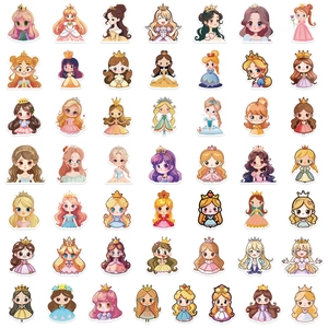 56 pieces of colorful cartoon princess stickers for DIY scrapbooking and decoration
