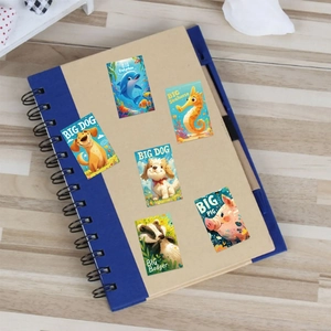 Lot de 50 autocollants animaux de dessin animé pour cahiers avec motifs de dauphins