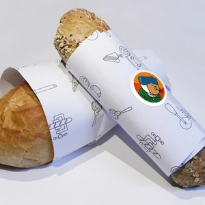 Autocollants Capybara mignons sur emballage baguette avec design cartoon Van Gogh