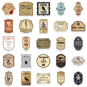 Vintage magic potion waterproof PVC stickers for scrapbooking and laptops decoration