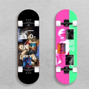 Autocollants artistiques de photographie floue pour bagages et skateboard DIY
