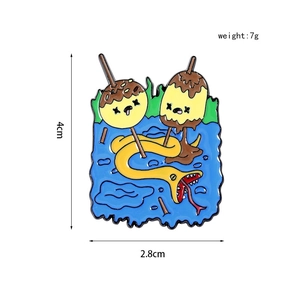 Spécifications de taille de l'épingle en émail avec des dimensions de 4 cm sur 2,8 cm